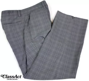 IZOD XFG Performance Pantaloni da Golf Uomo Grigio Glen Plaid Elasticizzati Fronti Piatti 34 X 29 - Foto 1 di 7