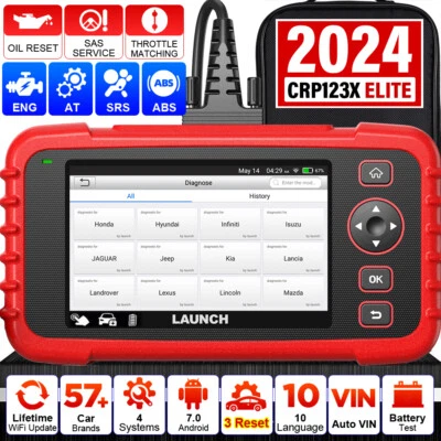 LAUNCH CRP123X OBD2 Diagnosi Auto Multimarca con 4 Sistemi e 3 Funzioni di Reset - Image 1 of 4