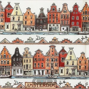 "New" 4 Paper Napkins for Decoupage/Scrapbooking/Craft-Amsterdam - Picture 1 of 4