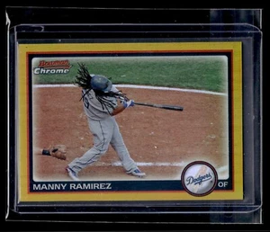 2010 Bowman Chrome Gold Refractor #135 Manny Ramirez 19/50 Dodgers - Picture 1 of 2