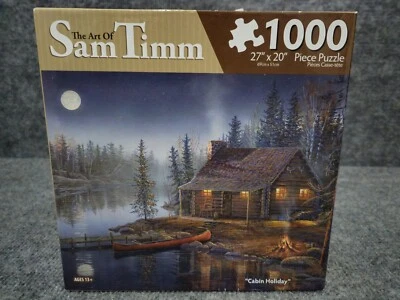 The Art of Sam Timm 1000 Piece Puzzle CABIN HOLIDAY - Image 1 of 4