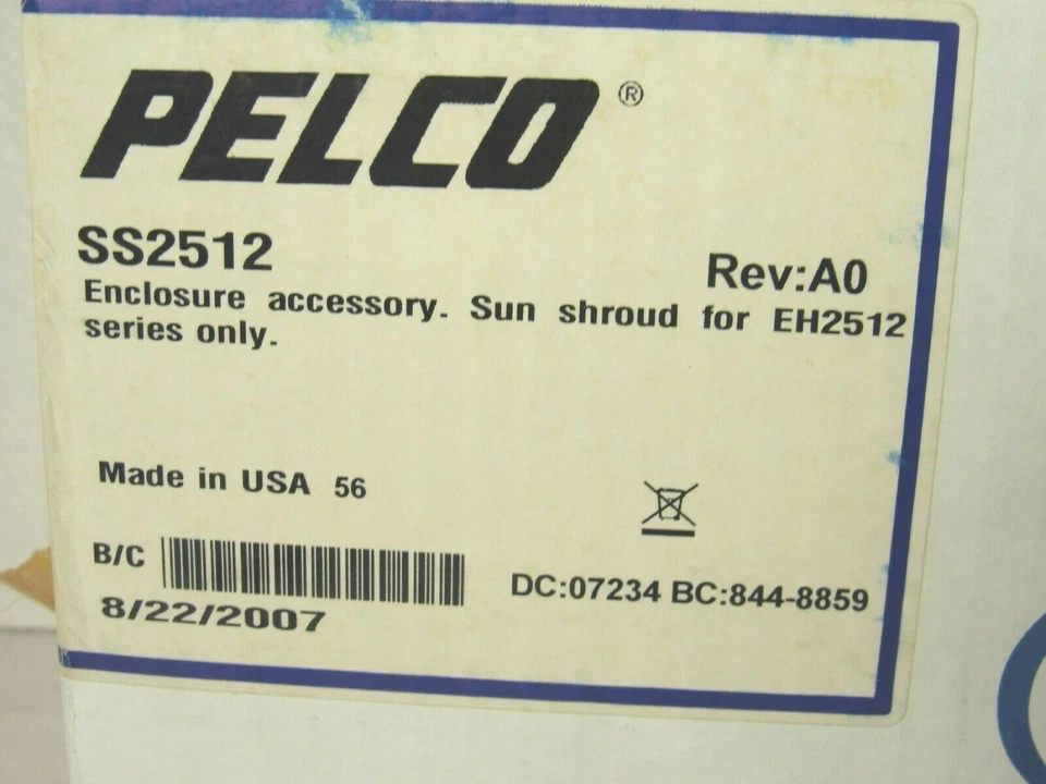 Pelco SS2512 Sun Shroud for Eh2512 Series