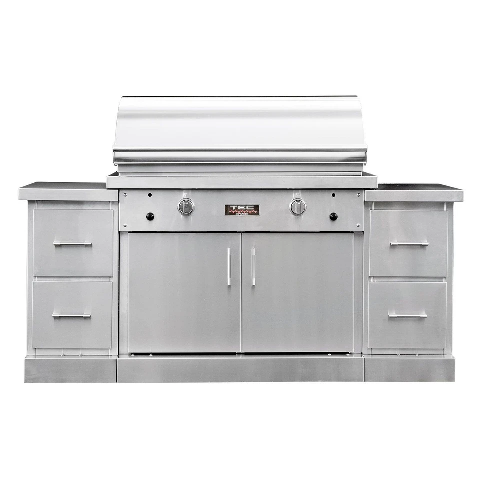 TEC Sterling Patio 2 FR Infrared Grill on SS Island NG