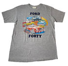 T-shirt homme vintage Ford Forty Mustang Shelby GT gris manches courtes champion lg