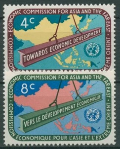 ONU Nueva York 1960 Comisión Económica ECAFE Sudeste Asiático Tarjeta 86/87 MNH. - Imagen 1 de 1