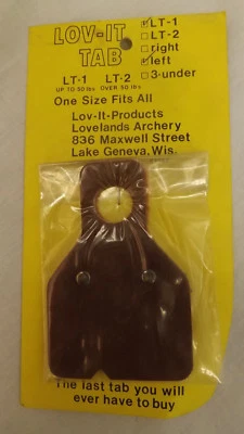 Vintage"LOVE IT" Split Finger Leather Archery/Shooting Tabs Left Hand - Image 1 of 2