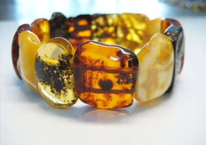 Genuine Exclusive Multicolor Amber Baltic Amber Bracelet 24.2 gr !!! - Picture 1 of 12