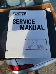 1990 Mercury Outboards Models 35 40 Service Repair Manual Binder 90-42794 - Bild 1 von 5