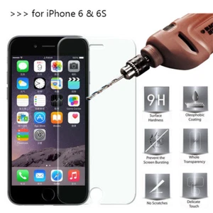 PROTECTOR DE PANTALLA DE PELÍCULA DE VIDRIO TEMPLADO 100% GENUINO PARA APPLE IPHONE 6S Y 6 - Imagen 1 de 1