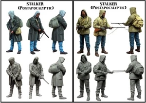 Postapokalyptische Stalker Figuren im Maßstab 1:35 - Resin Modellbausatz für Dioramen - Bild 1 von 2