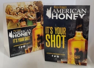 WILD TURKEY AMERICAN HONEY~It's Your Shot~10 Table Tents Bar ManCave Restaurant - Picture 1 of 7