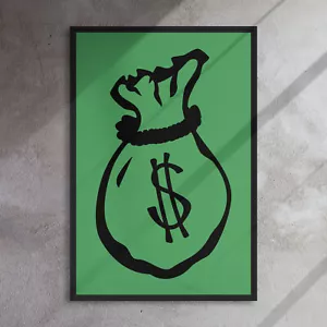 Money Bag 24x36 Framed Canvas Print - Picture 1 of 1