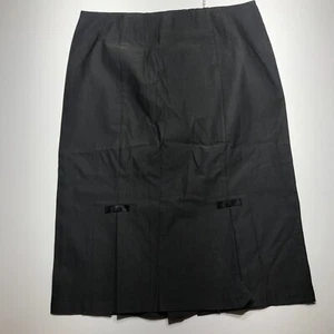 Belle Poque Black Elegant Retro Pleats Hem Straight 27" Occasions Skirt Size XL - Picture 1 of 16