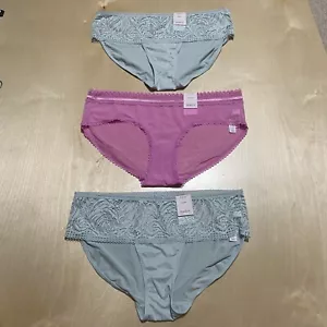 Auden Größe Medium Damen 3er Pack Blumen Spitze Hipster Höschen Unterwäsche - Bild 1 von 9