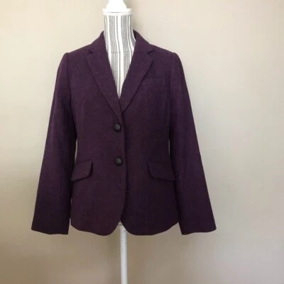 Chaqueta Blazer Talbots XS 2 Púrpura Oscuro Lana Montar Ecuestre Mallard ¡Excelente! Foto 1 de 3