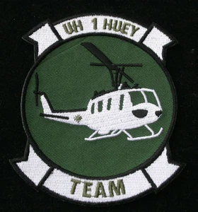 UH-1 HUEY HELICOPTER PATCH HELO PIN UP PILOT CREW US ARMY MARINES NAVY AIR FORCE - Picture 1 of 12