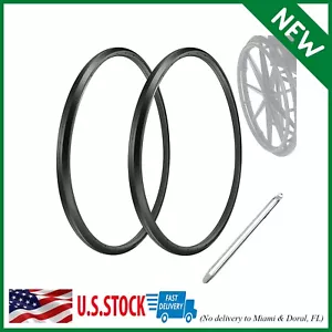 (1 Pair) Wheelchair Rear Wheel Replacement Tire, Wheelchair Tire, 24 "X 1" Unive - Picture 1 of 7