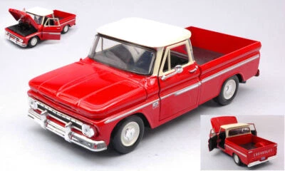 MODELLINO FURGONE STATICO DIECAST CHEVROLET C10 FLETSIDE PICK-UP 1966 ROSSO 1:24 - Immagine 1 di 2