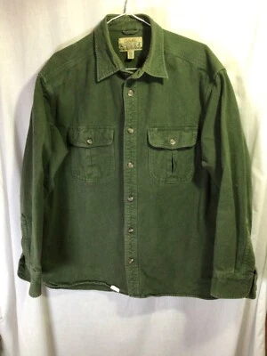 Cabela’s Deerskin Soft Chamois Green Large Long Sleeve Heavy Cotton B14 - Image 1 of 4
