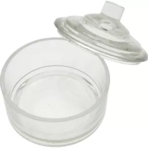 Watchmakers Alcohol & Benzene Glass Cup Jewelers Jar w/ Lid 3" - Picture 1 of 6