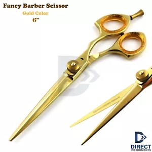 Gold-color Professional Fancy Barber Hairdressing Scissor Hair Cutting Shears - Picture 1 of 3