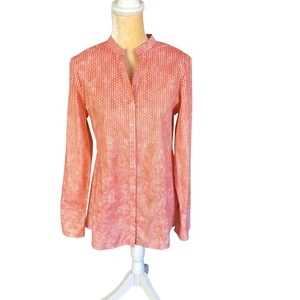 Robert Talbott Damen geknöpftes Shirt Tunika Top Größe 8 - Bild 1 von 10