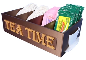 "TEA TIME" Tea Bag Caddy & Organizer / Small Packets - Picture 1 of 7