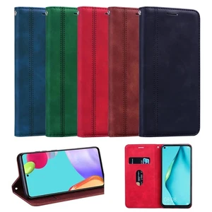 Leather Card Case For iPhone 8 7 6 16 15 14 Plus 13 12 11 Pro X XR XS Max Cover - Picture 1 of 15