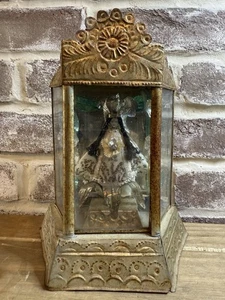 Arte popular mexicano vintage fino lata Nico de Virgen de Guadeloupé - Imagen 1 de 7