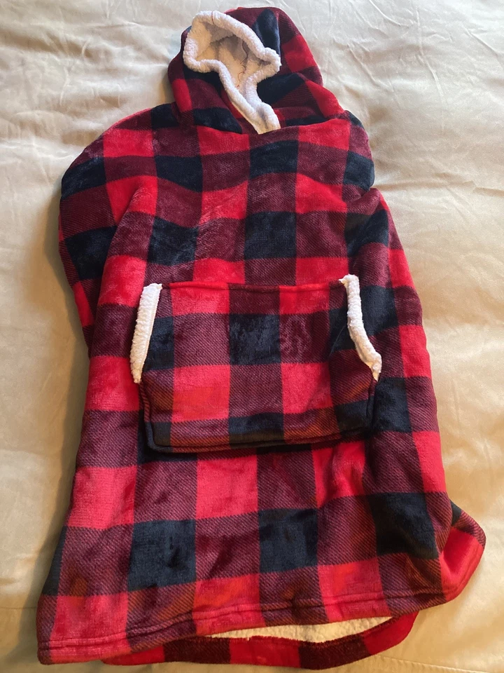 Moletom com capuz cobertor quente reversível tamanho grande tamanho adulto - Imagem 1 de 1