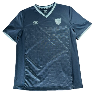 Umbro Black Checkerboard T-shirt Jersey V Neck Soccer Casual Athletic Men Size L - Image 1 of 4