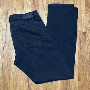 Burberry Jeans Men 35x32 Black Straight Button Fly Steadman - Picture 1 of 12