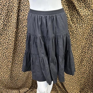Falda Vintage Rockmount Ranch Wear en Niveles Negra Algodón M/L EE. UU. - Imagen 1 de 13