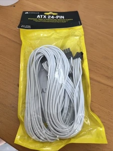 Corsair Premium Individually Sleeved 24-pin ATX Cable, White, Type 5 (Generation - Photo 1/4