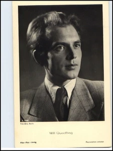 ~1960 Postkarte Kino Bühne Film Foto Verlag Actor Schauspieler Will Quadflieg - Picture 1 of 1