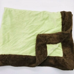 Manta de bebé Nojo borde brillante verde marrón Simply Baby - Imagen 1 de 4