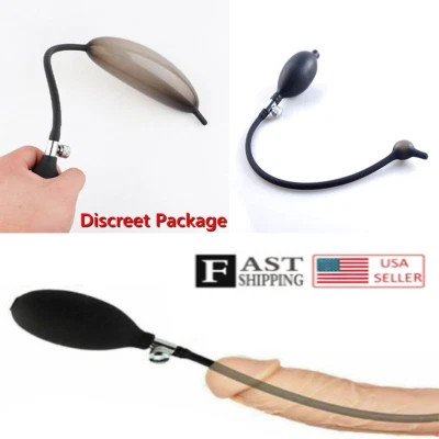 SM Masculino Inflable Sonidos Estirador Silicona Pene Plug Expansión Juguete Sexual Sonido Foto 1 de 4