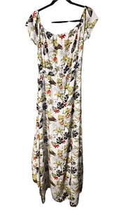 Daytrip White  floral Print ROMPER MAXI summer SIZE Large - Picture 1 of 8