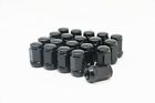 20 Bulge Acorn Black Lug Nuts 7/16 Closed End For Firebird Buick Chevy Trans Am
