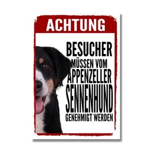 Appenzeller Sennenhund Genehmigung Dog Schild Spruch Türschild Hundeschild - Bild 1 von 4