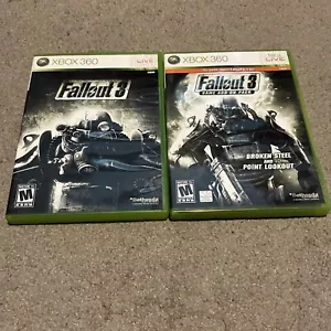 Fallout 3 + Game Add On Pack Broken Steel And Point Lookout Bundle Lot Xbox 360 - Picture 1 of 6
