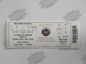 2005 Los Angeles Angels at New York Mets Ticket 6/11/05 - Picture 1 of 1