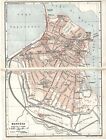 Carta Geografica Antica Mantova Pianta Della Citta 1923 Old Antique Map