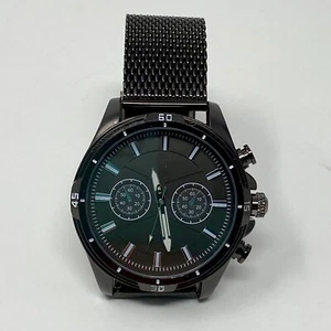 INC International Concepts Mens Black Metal Mesh Bracelet Watch 49mm - Picture 1 of 8