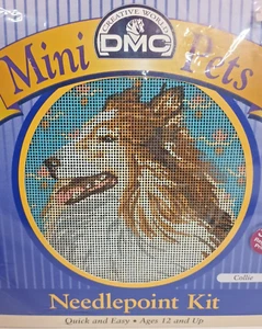 Kit de punta de aguja DMC Mini Mascotas Collie perro rápido y fácil nuevo sellado aguja artesanal - Imagen 1 de 8