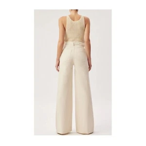DL1961 Size 30 Cream Ecru Hepburn Wide Leg Denim Jean  Great Condition  - Picture 1 of 12