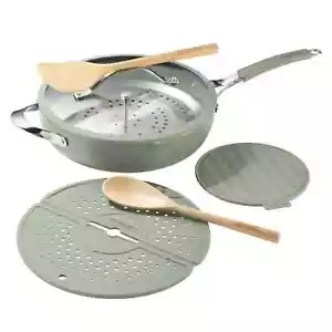 NEW Tramontina Ceramic Nonstick All In One Plus Pan 7 Piece Set Green - Picture 1 of 6