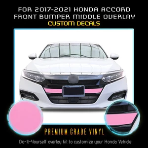 For 2017-2021 Honda Accord Front Bumper Grille V1 Graphic Decal Flat Matte Vinyl - Picture 1 of 18