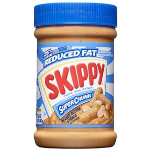 SKIPPY Reduced Fat SUPER CHUNK Extra Crunchy Peanut Butter Spread, 16.3 Ounce - Picture 1 of 12