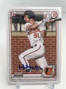 Hudson Haskin 2020 Bowman 1st Signed Auto Baltimore Orioles BD-130 - Bild 1 von 2